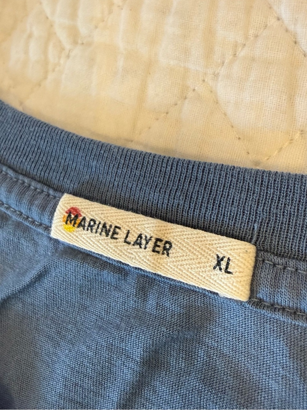 Marine Layer Signature Crew Stripe Tee Size XL - Picture 5 of 9